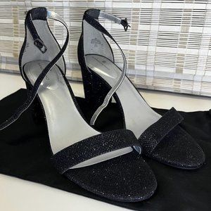 Bandolino Navy Crystal Single Strap Sandal